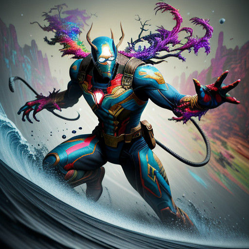 Fantasy Scene in Bright, Dreamlike Detail