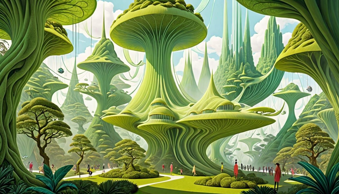 Surreal Forestpunk Architecture in Dreamscape