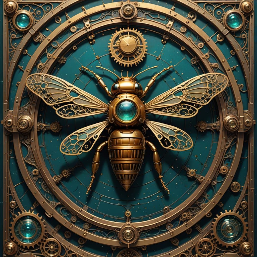 Steampunk Mechanical Bee Unveils Celestial Wonder