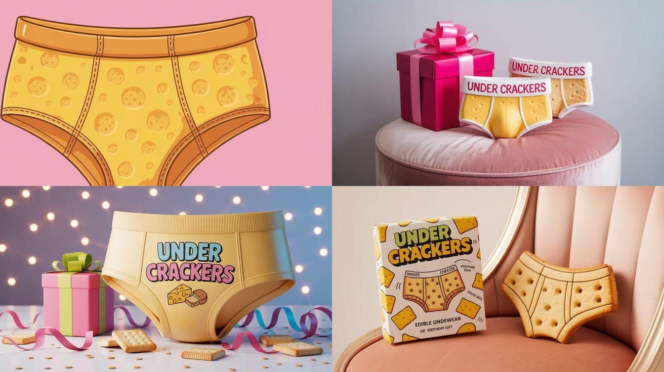 Novelty Edible Underwear: Cheese and Biscuit Flavor