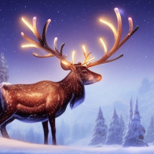 Jeweled Reindeer: Fantastical Concept Art