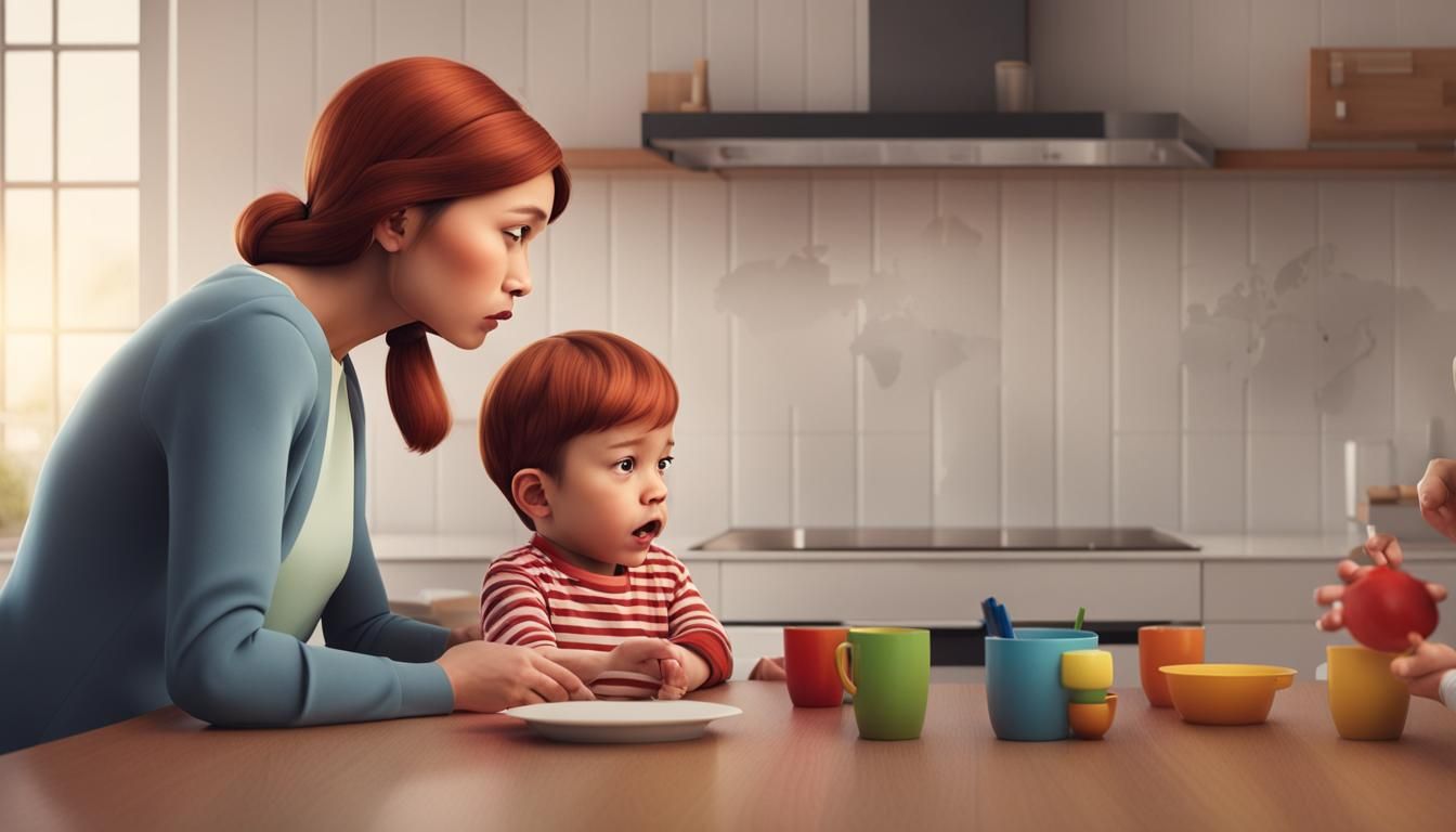 Mother Scolding Toddler Son: A Moment of Guidance