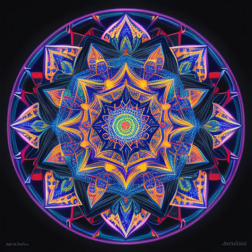 Mandala Face in Vibrant Geometry