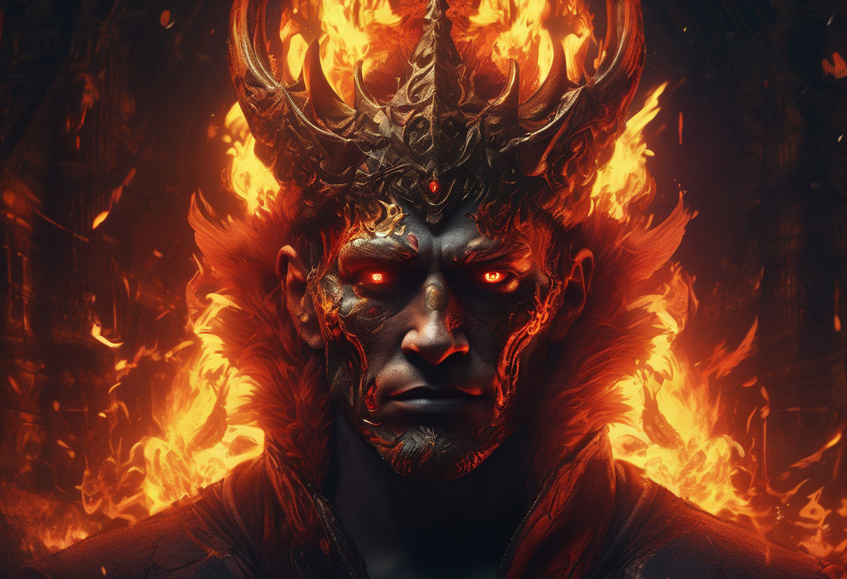 Infernal Demon Rothbarth: A Hyperrealistic Portrait of Dark...