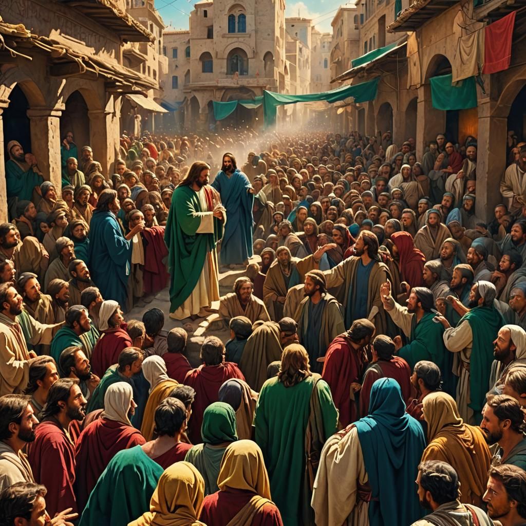 Jesus Heals the Blind Man: A Matte Painting