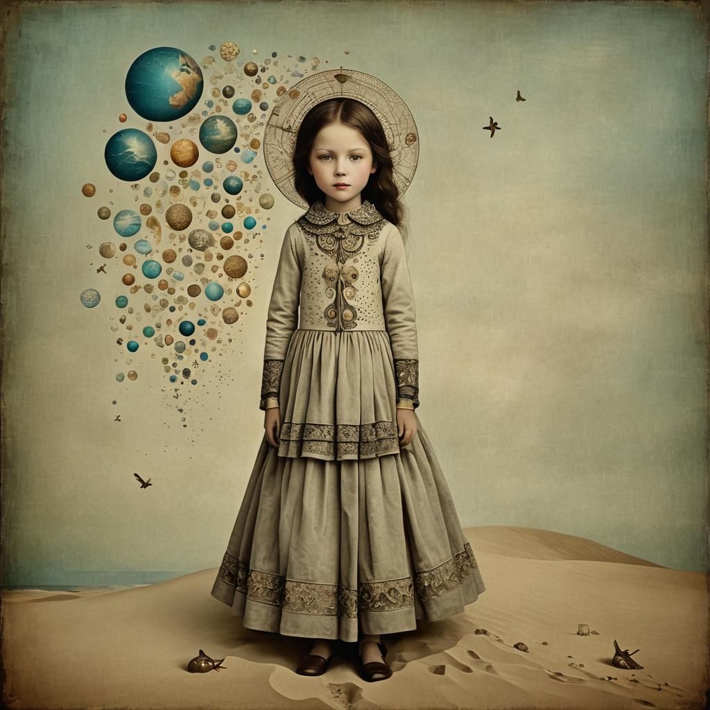 Surreal Grain of Sand Landscape