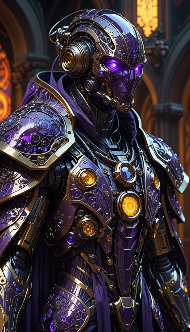 Dark Fantasy Vodyani in Biomechanical Exosuit