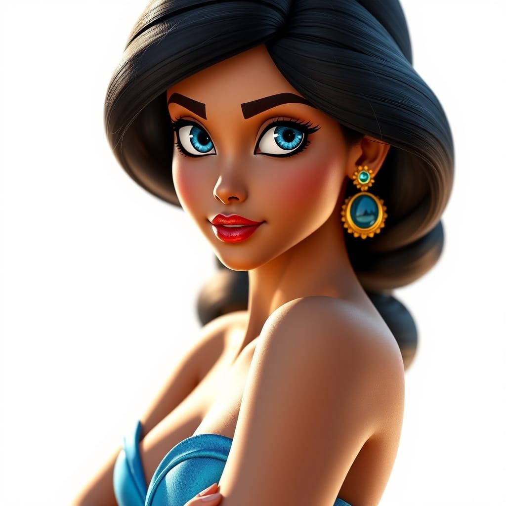 Elegant Princess Jasmine in Cinematic Pose