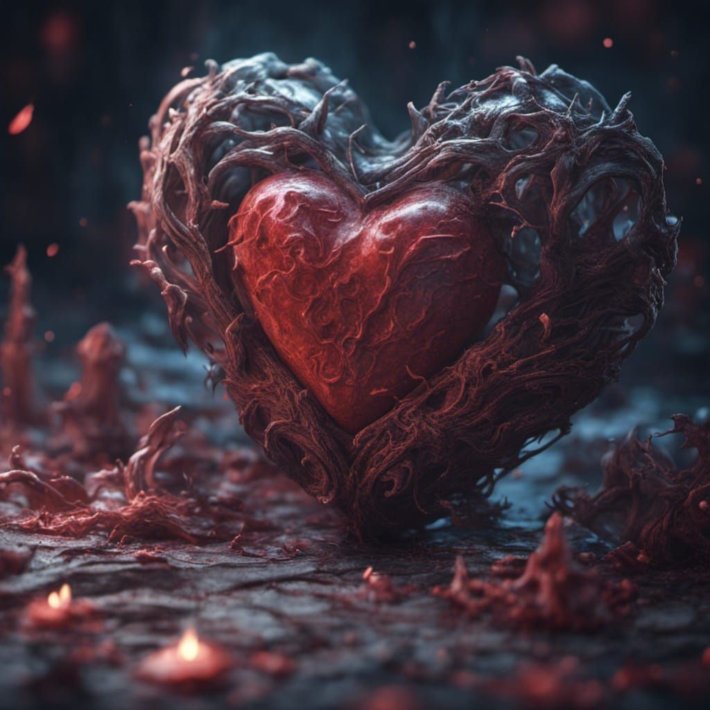 Adorable Ghost Heart: Detailed Matte Painting