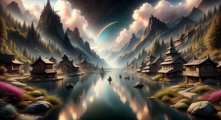 Magical Fantasy Landscape in Photorealistic Style