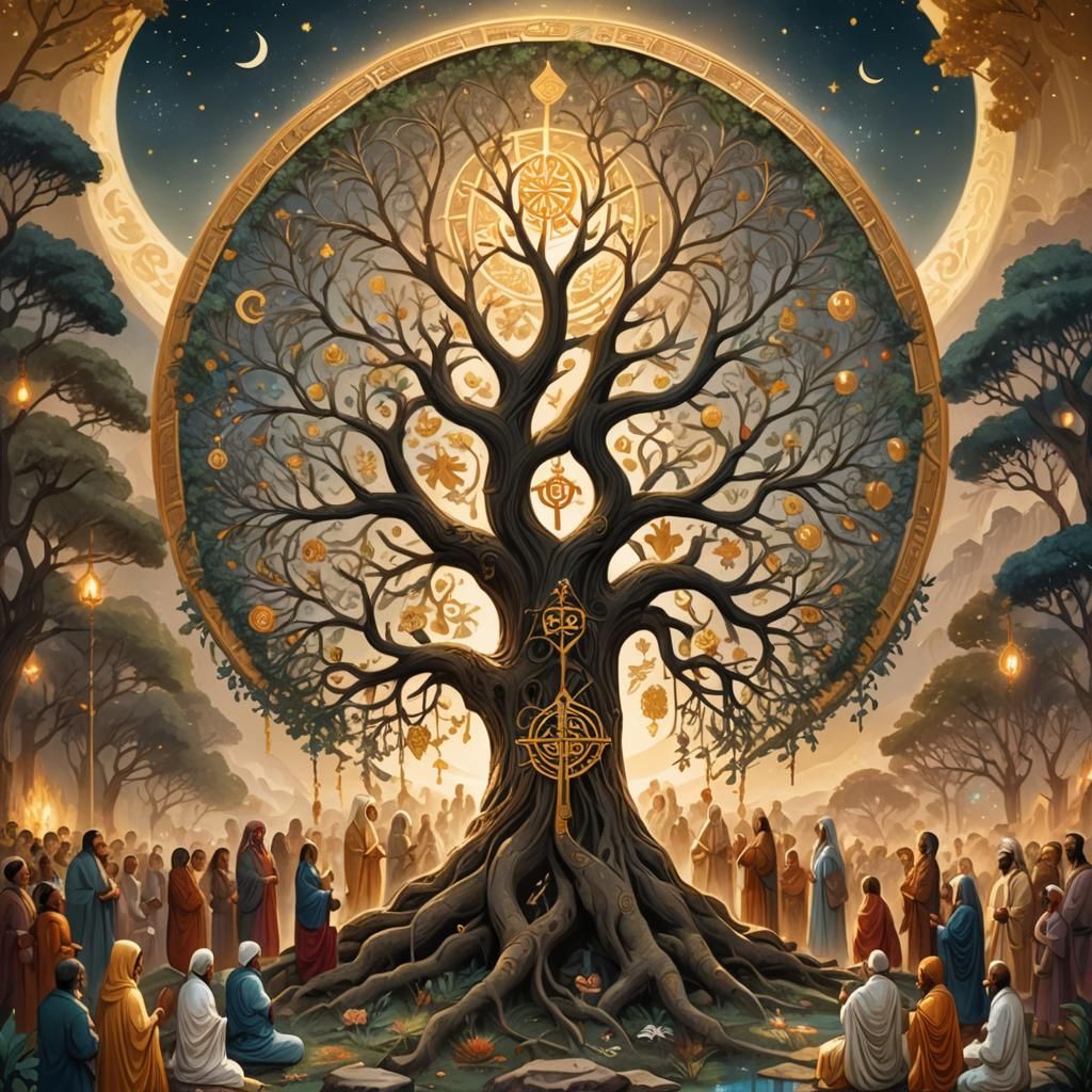 Tree of World Religions: Fantasy Concept Art