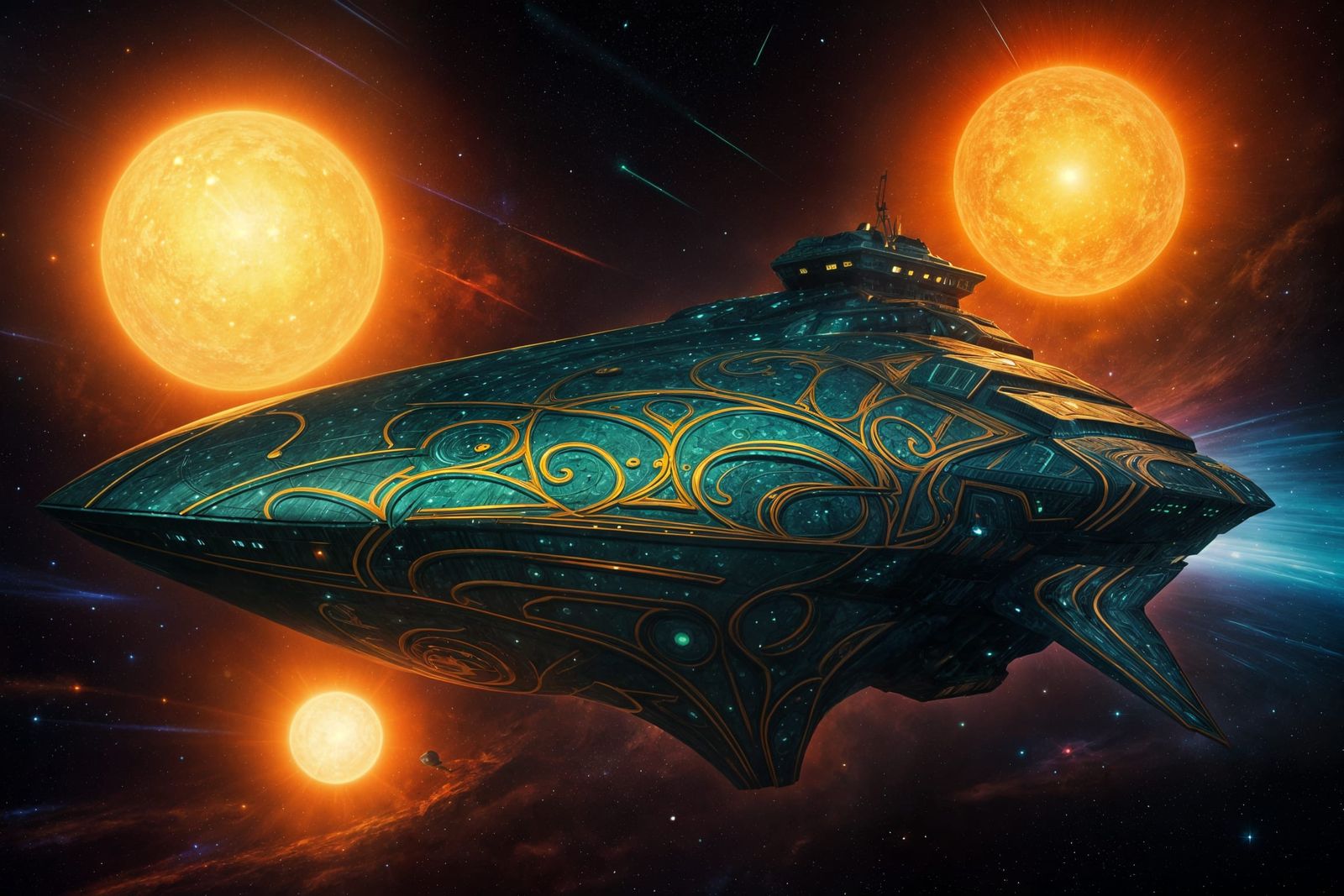 Sleek Thalian Empire Destroyer Emerges from Hyperspace near ...