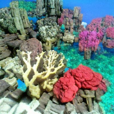 Submerged Coral Forest in Trending 3D Style