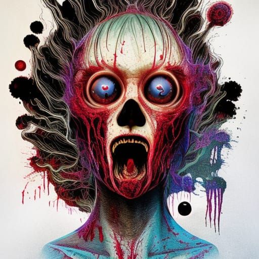 Scary Abstract Monster in Hypercomplex Colors