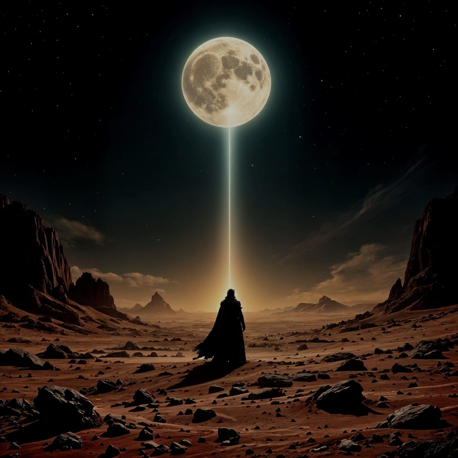 Knight of Cydonia on Mars in Sci-Fi Horror Style