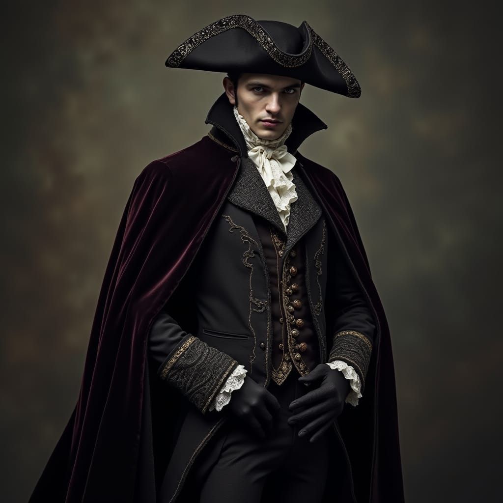Brooding Vampire Prince in 18th Century Attire
