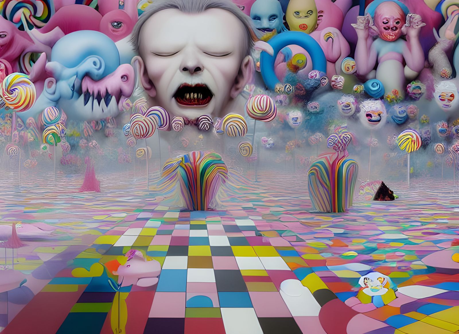Lucifer's Macabre Dance in Candyland Hellscape