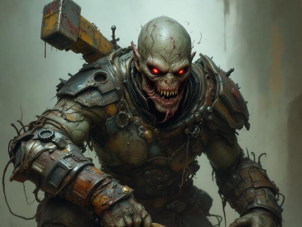 Fallout Super Mutant in Post-Apocalyptic Armor