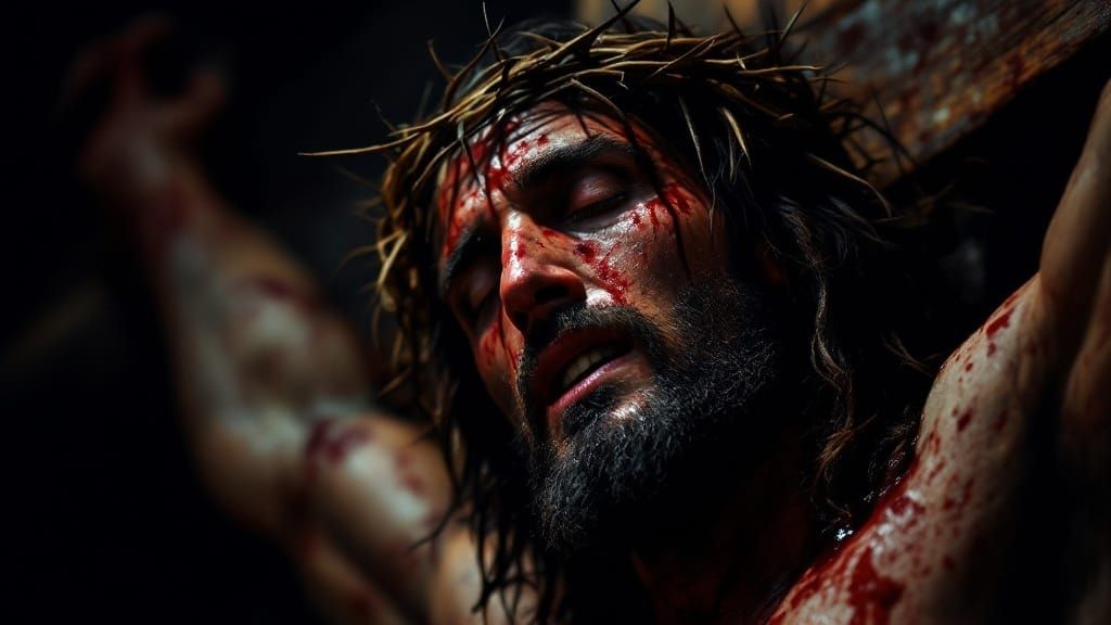 Jesus Bleeding on the Cross in Ancient Israel