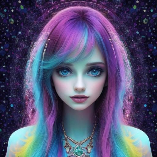 Psychedelic Abstract Design with Swirling Colors