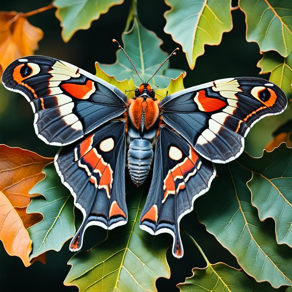 Giant Cecropia Moth in Dappled Light