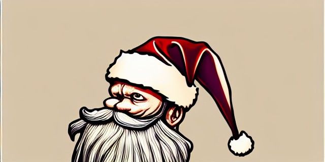 Eldritch Horror Santa Claus in Pen and Ink