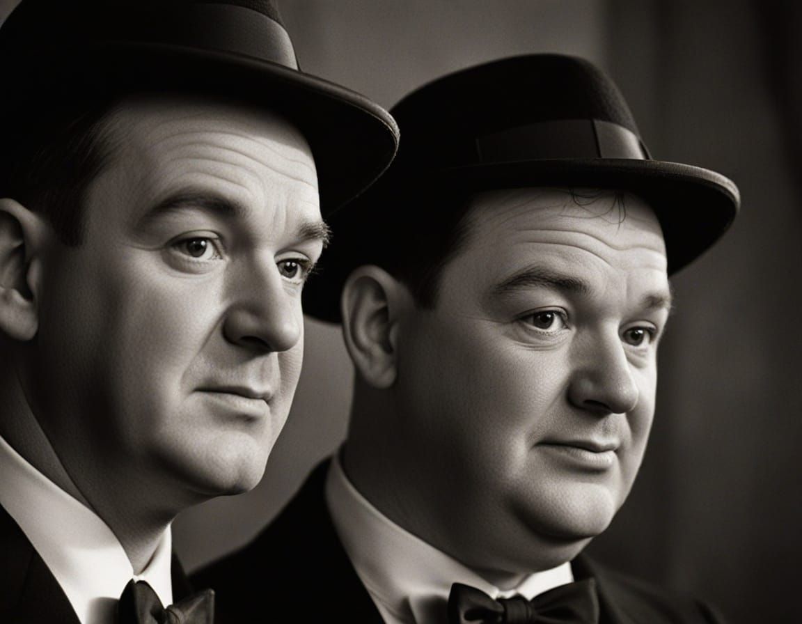 Stan Laurel and Oliver Hardy, Moody Portrait in 1931