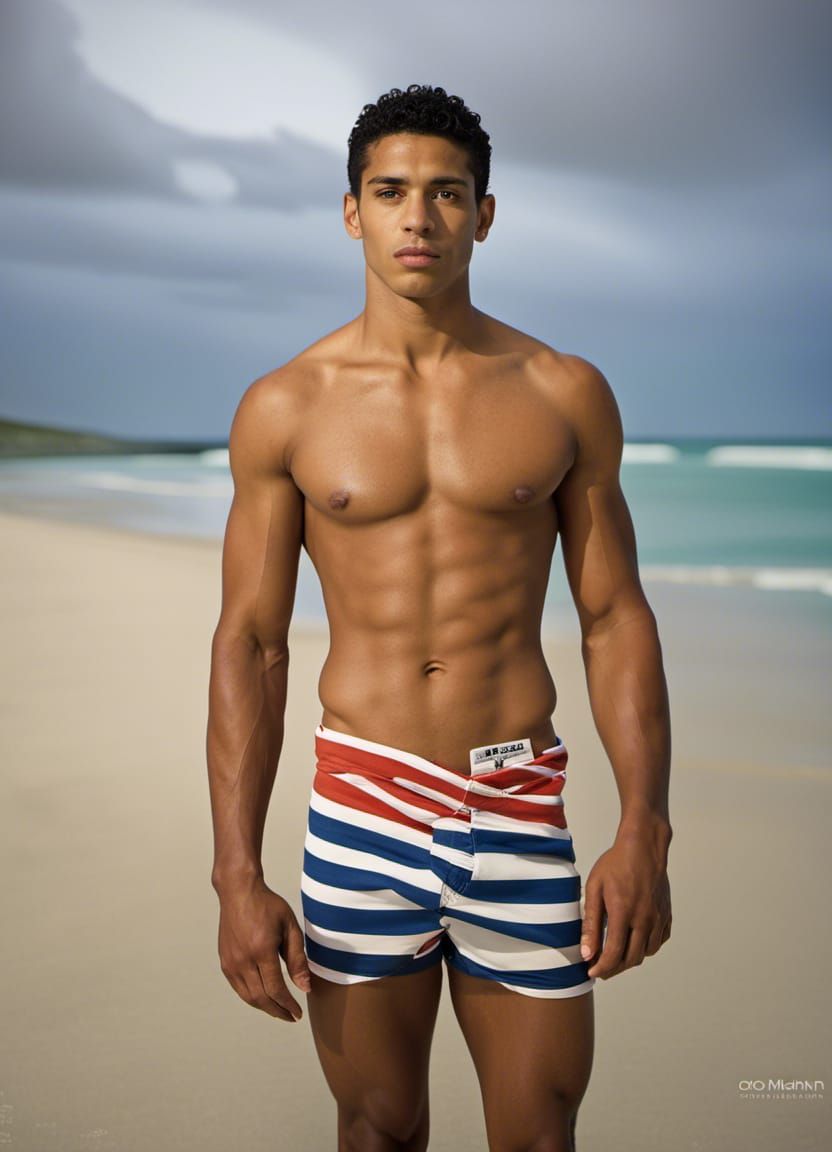 Handsome Man on Beach, Professional Portrait