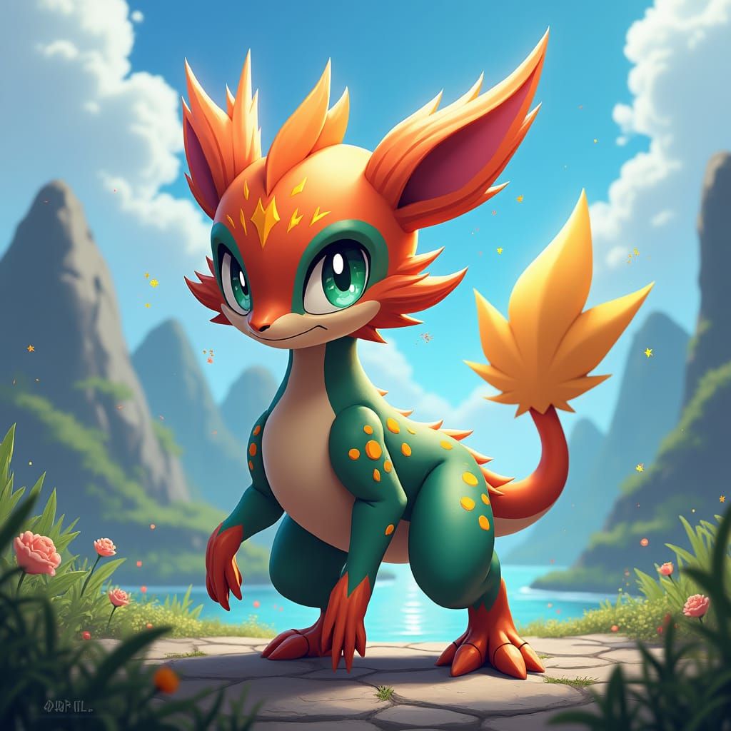 Fantasy Pokémon Concept Art in 8K Resolution