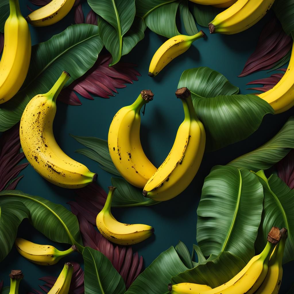 Detailed Banana Matte Painting in Anime Style