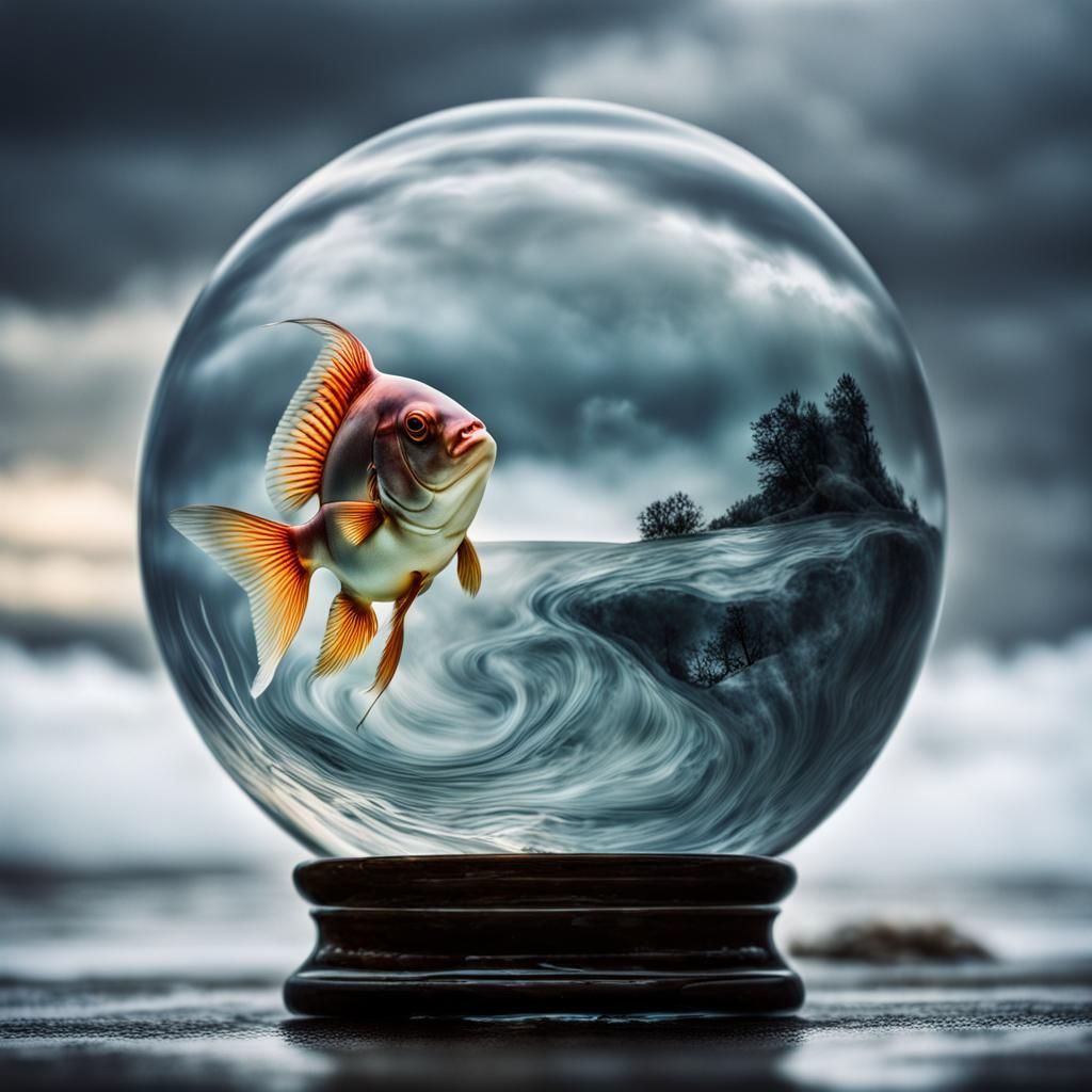 Fish storm globe
