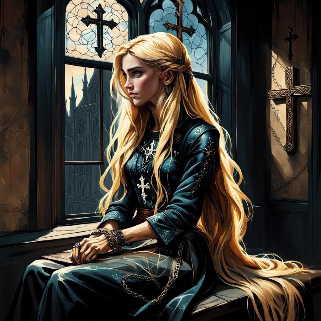 Rapunzel in Marvel Comic Style