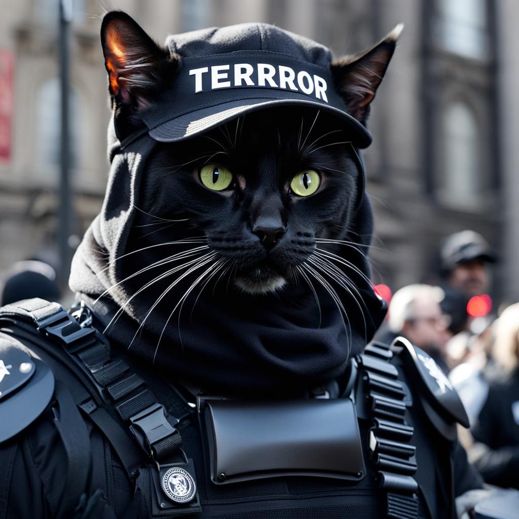 Disturbing Cat Supremacist Rally Image