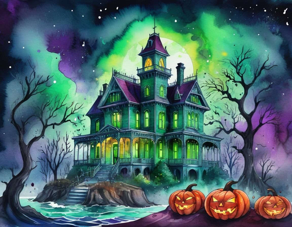 Cosmic Spooky Pumpkin Tree at Haunted Mansion