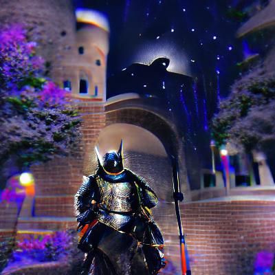 Knight Standing Guard in the Darkness