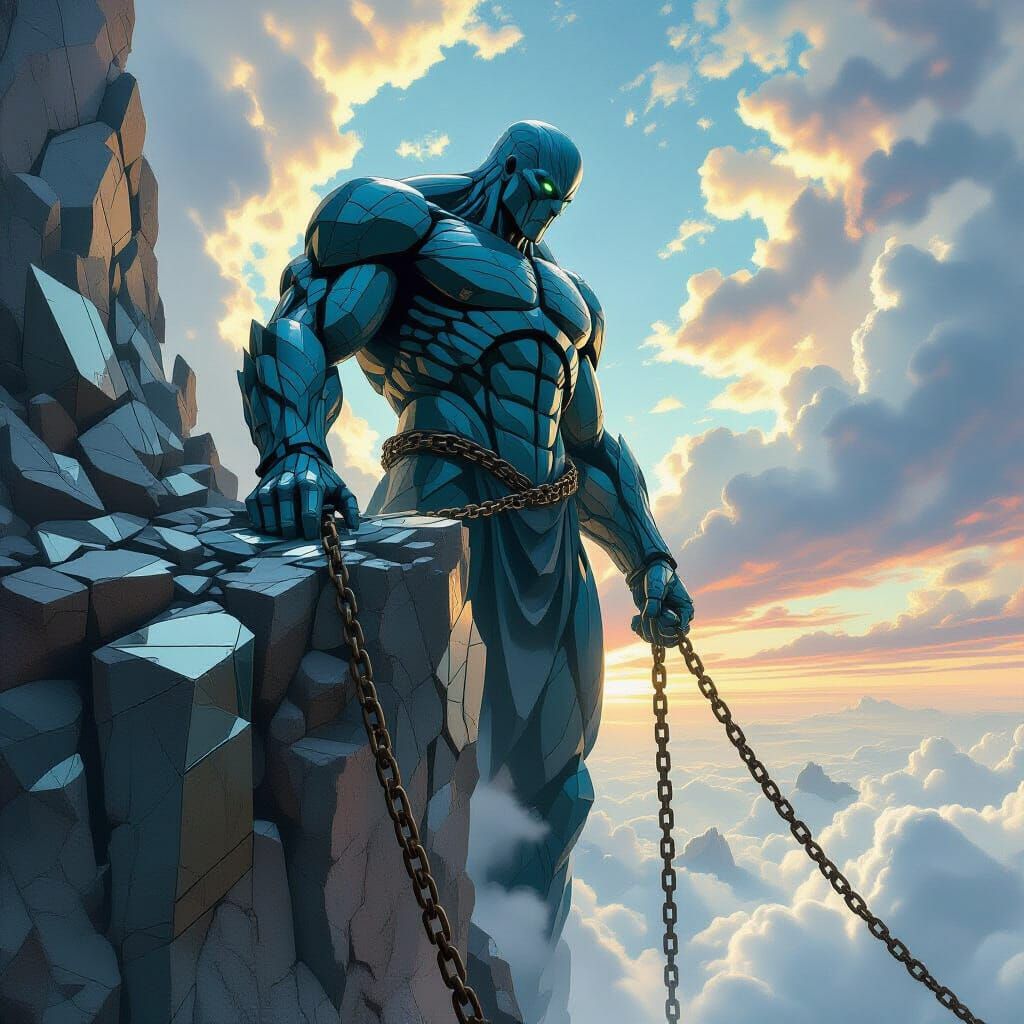 Mythic Realism Titan Bound to Mirror Mountain