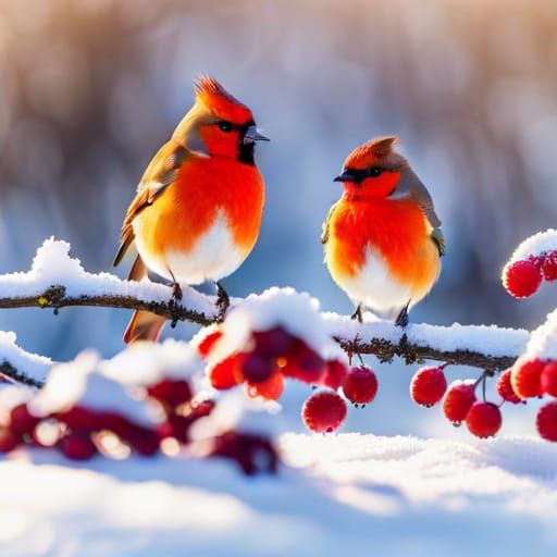 Birds in the Snow