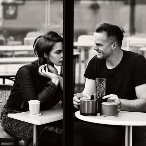 Cafe Coffee Portrait in Style of Lee Jeffries