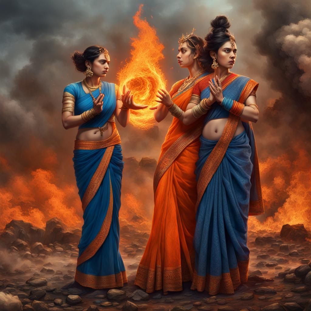 Queens of Fire and Compassion on Battlefield