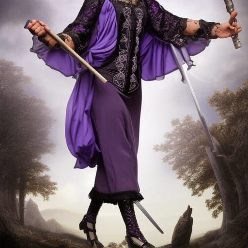 Regal Basque Woman in 18th Century Digital Painting