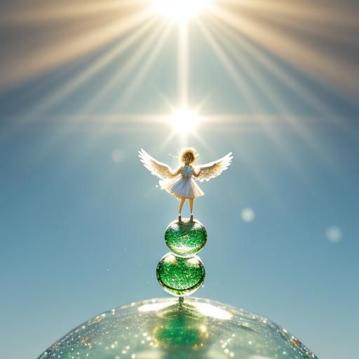 Angels Dancing on a Dew Drop: Macro Photo