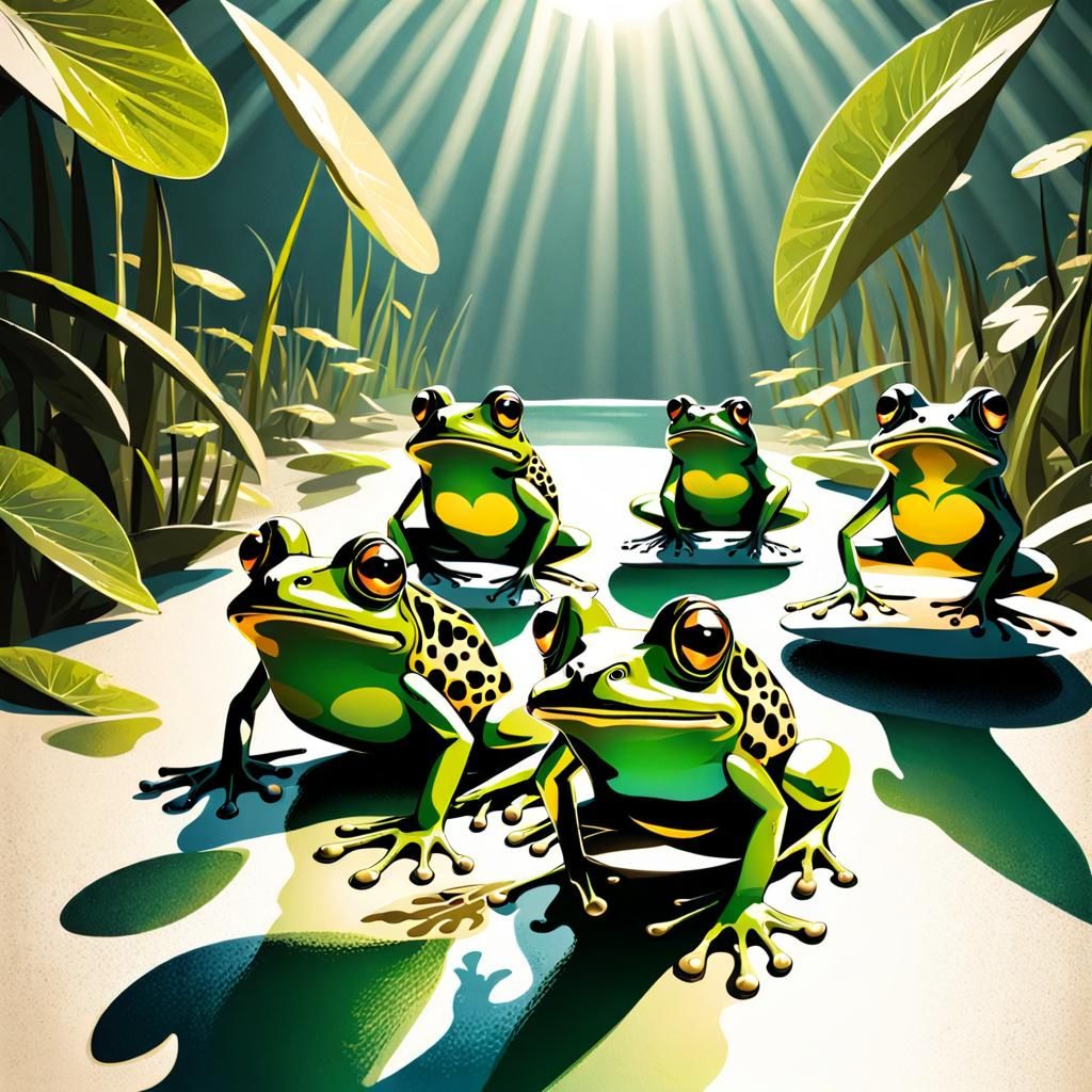 Frog Fashion Runway Show in Exquisite Detail