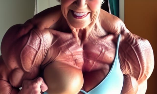 Muscular Bodybuilder Grandma with Ripped Physique