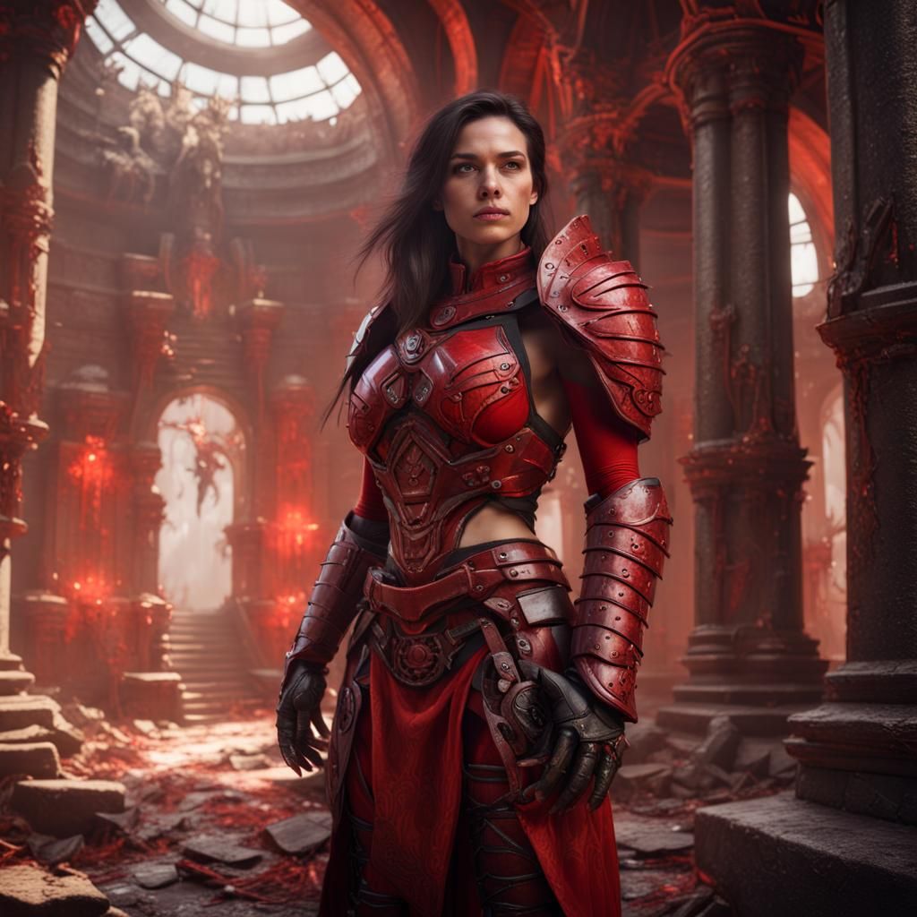 D&D Woman in Scorpion Armor, Fantasy Concept Art