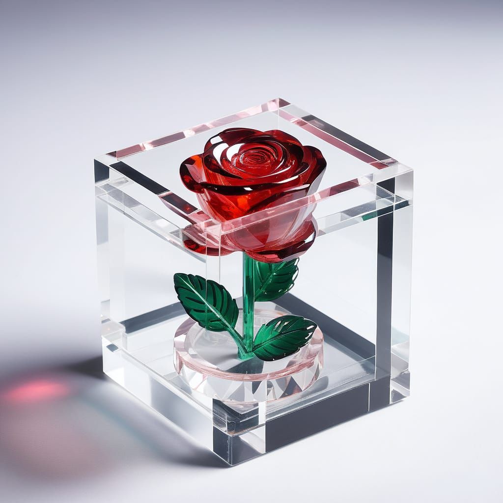 Crystal Rose Music Box