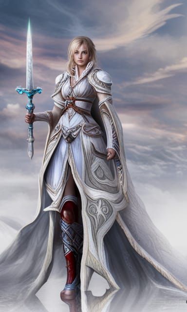 Hyperrealistic White Mage in Cinematic Composition