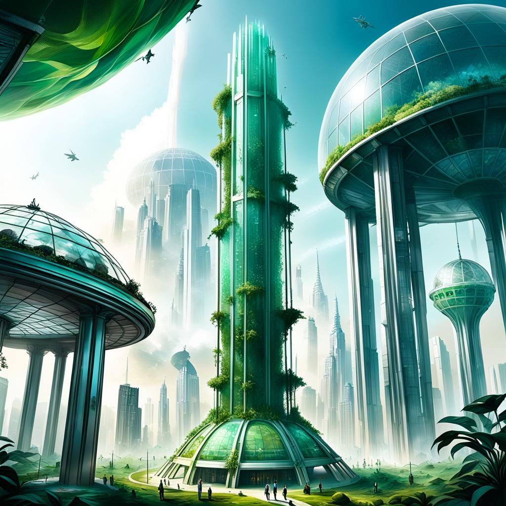 Futuristic Biodome Rises Above Polluted Earth