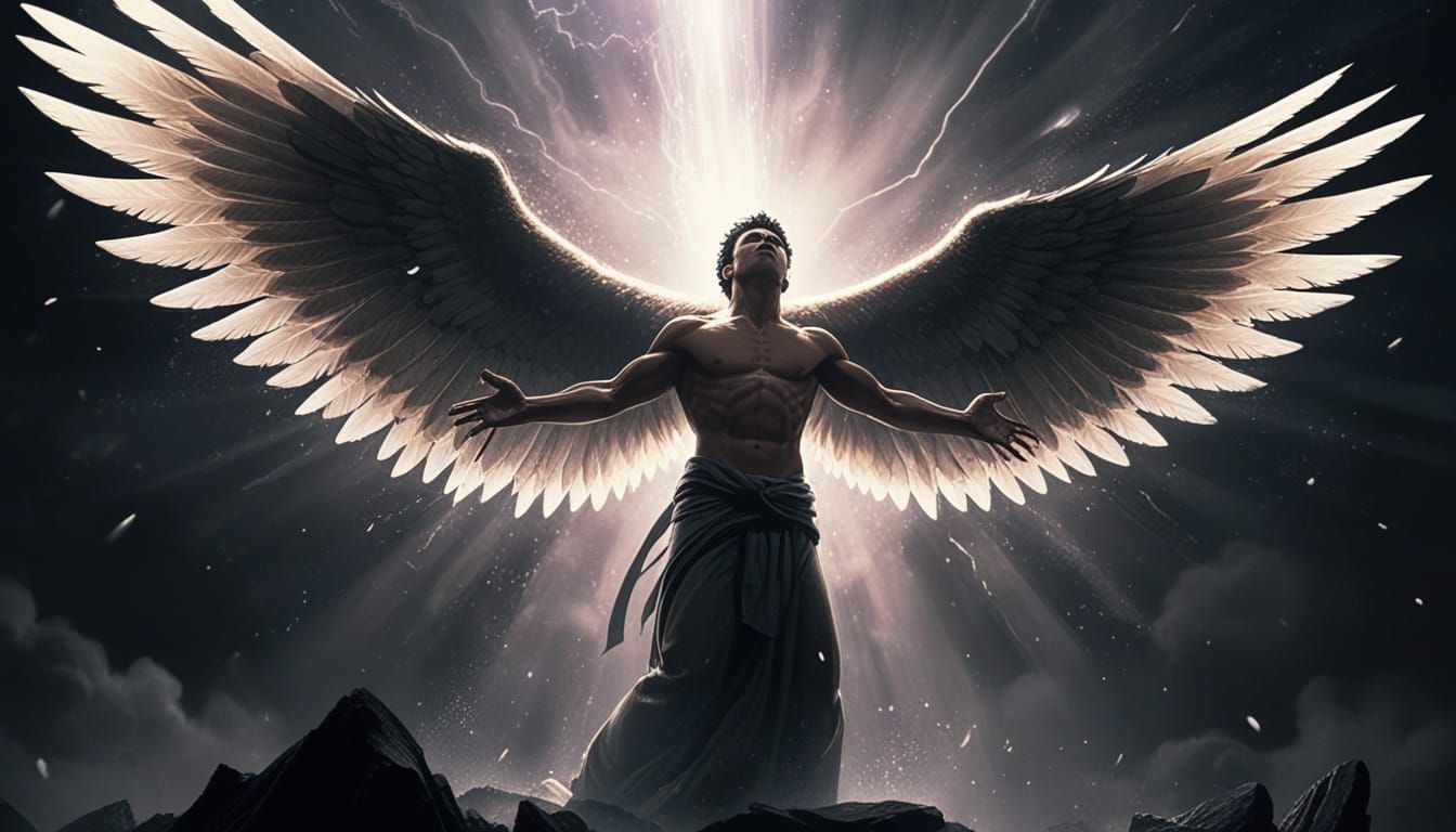 Celestial Spirit Rescues Soul from Dark Abyss