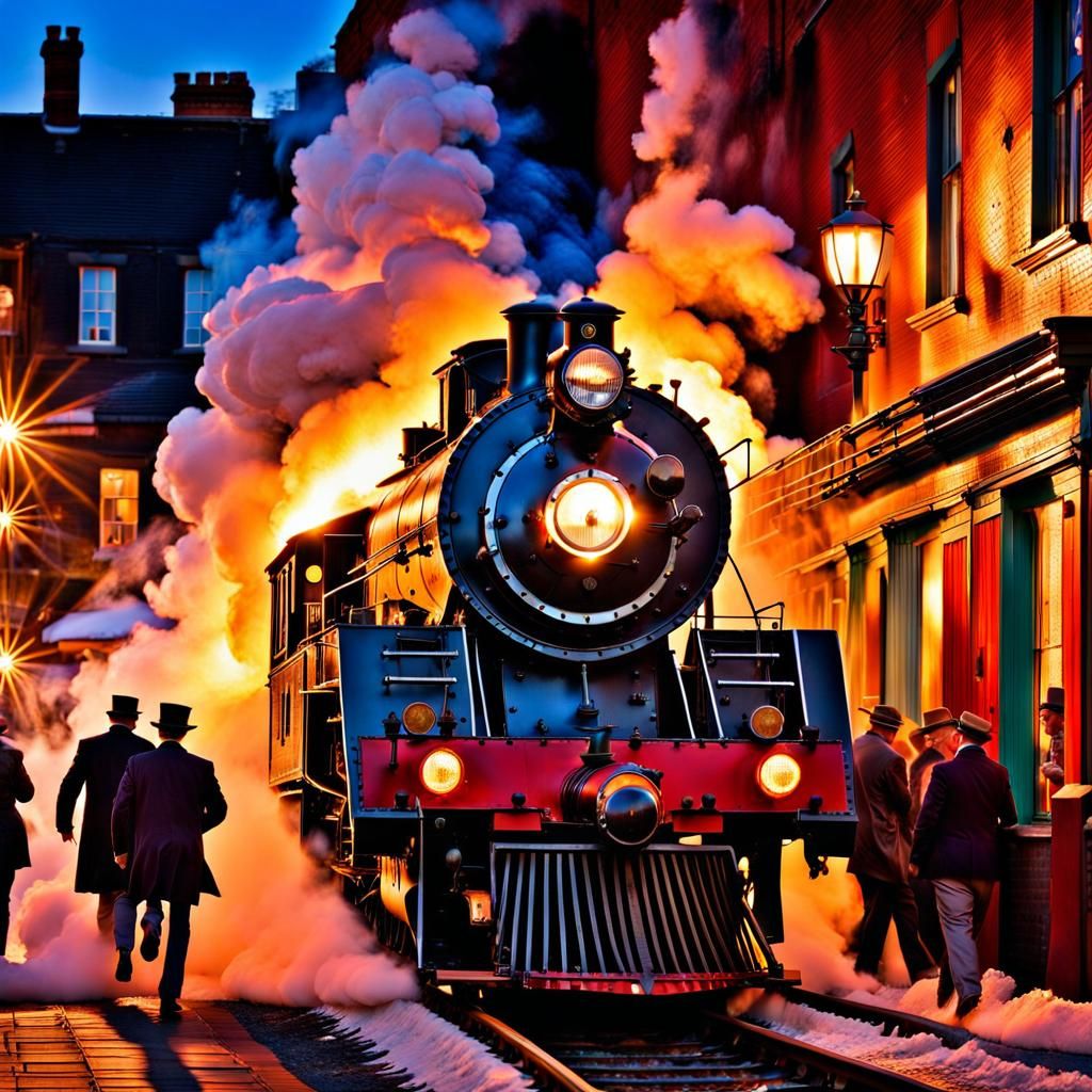 Steam Train Bursts Through Restaurant Wall