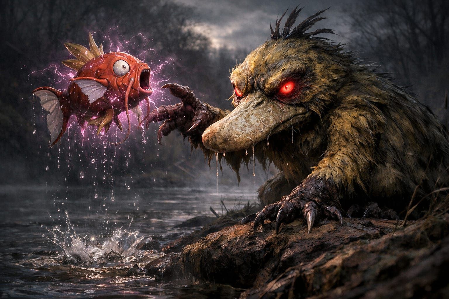 Spooky Psyduck Pokemon Digital Art